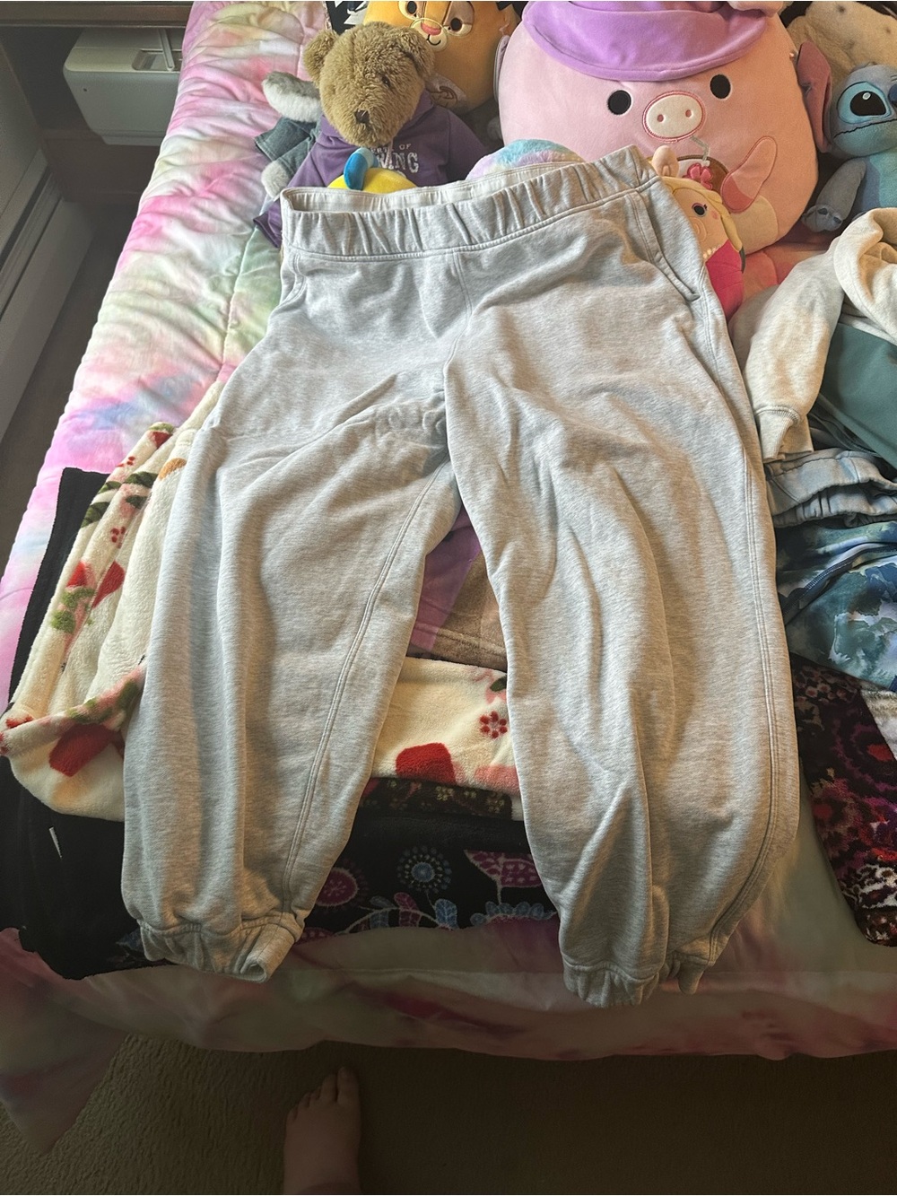 lululemon athletica Light Gray Sweat Jogger Pants